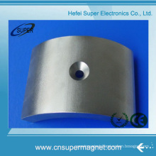 N52 Rare Earth Permanent Sintered NdFeB Arc Magnet with Hole